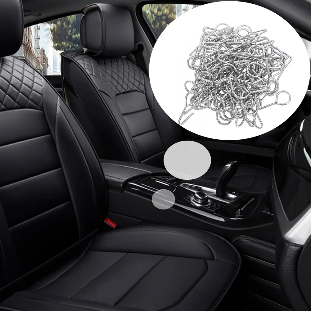 

50pcs S Shape Hooks Car Seat Installation Camper Multifunctional Fixing Metal Seat Cover Hanger Durable Secure Easy Install No