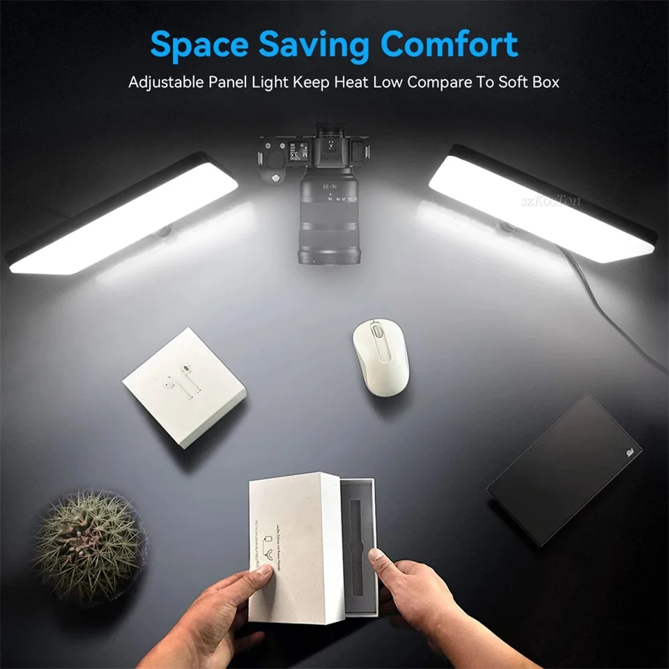 Luz LED de vídeo con trípode profesional, Control de soporte, Panel regulable, iluminación para estudio fotográfico, lám