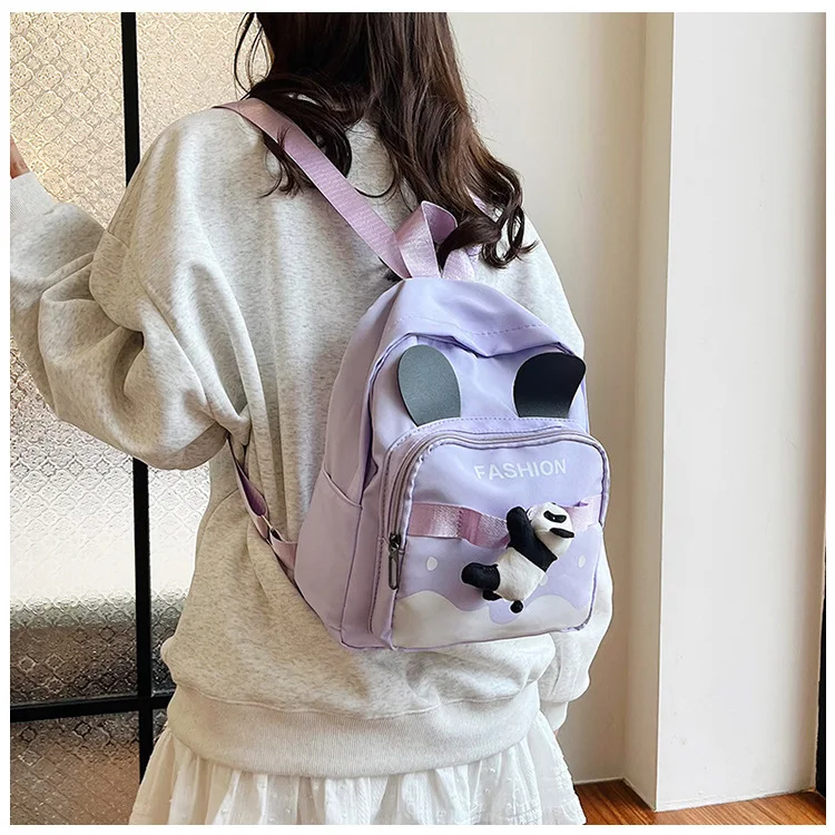 

Рюкзак унисекс, нейлоновая сумка, дорожные повседневные школьные сумки, рюкзак с пандой для ежедневных поездок на работу, студенческая сумка в кампусном стиле, школьная сумка