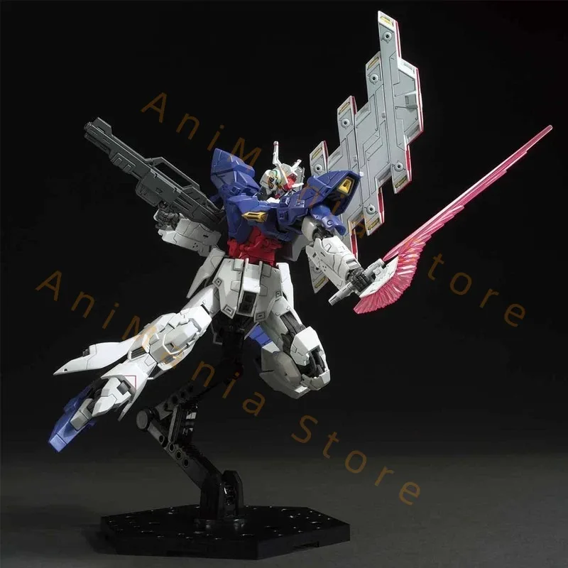 Bandai oryginalna oryginalna figurka Gundam zestaw modeli do składania HGUC 1/144 AMS-123X-X Moon Gundam kolekcja Model postaci zabawki dla dzieci prezenty