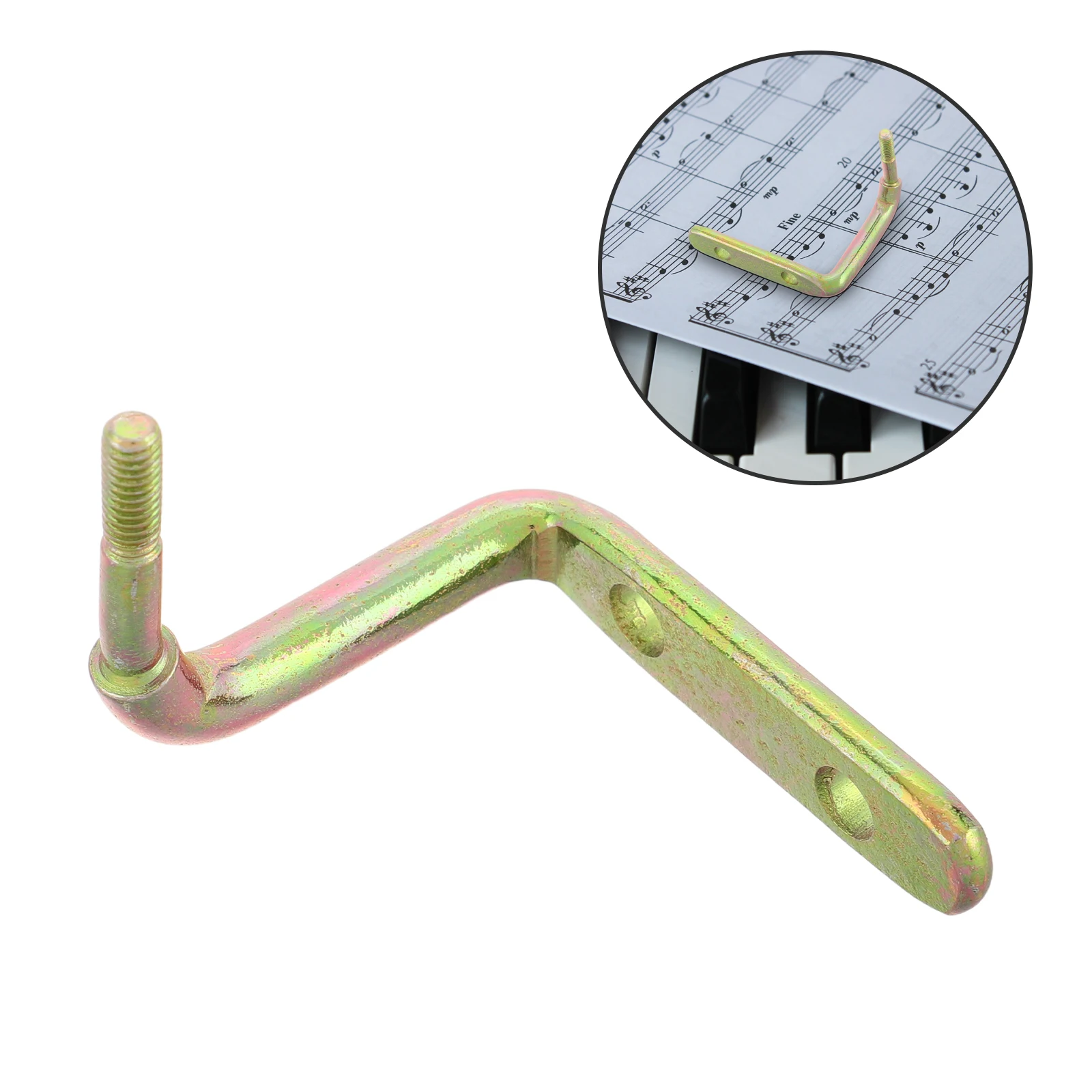 

Backrest Metal Hook Durable Repair Parts Space-Saving Accessories Sheet Music Violin Bow Universal Keyboard Instrument Hook