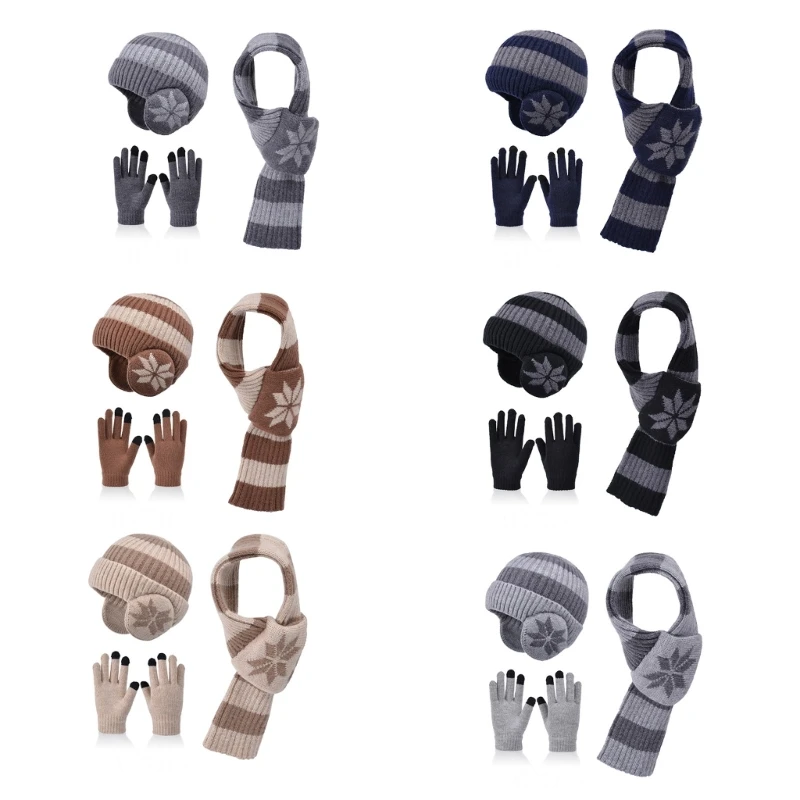 A2ES Kids Gloves Scarf Hat for Cycling and Running Sport Thicken Scarf Thick Lining