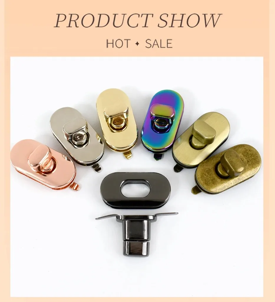 2/3/5Pcs Deepeel 35*18mm Metal Turn Lock Buckle for Purse Handbag Replace Twist Locks Wallet Closures Clasps Bag Accessories