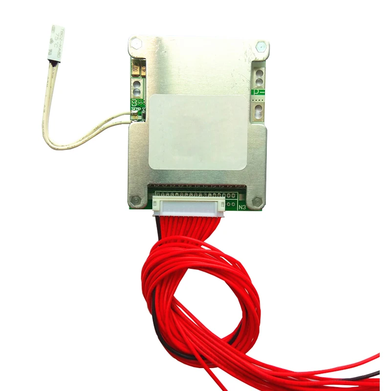 Placa de proteção de bateria de lítio 13 séries 48v 50a bms com equilíbrio 18650 placa equalizadora de proteção de bateria de íon de lítio