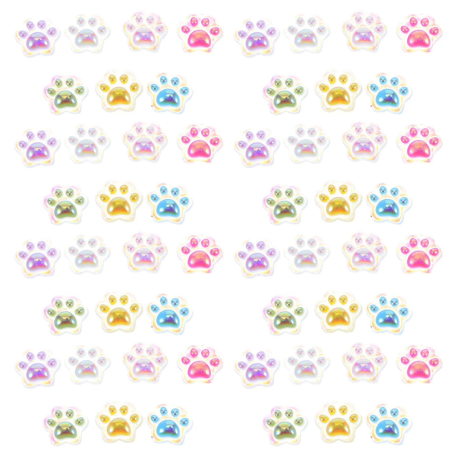 

140pcs Mini Cat Paw Decor Resin Glow In Dark Kitten For Garden Fairy Landscaping Dollhouse Party Diy Craft Ornament