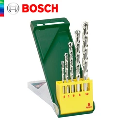Bosch Original 5Pcs Set Stone Impact Drill Bit Cement Electric Drill Concrete Metals Round Head Drill Collet Professional Tool