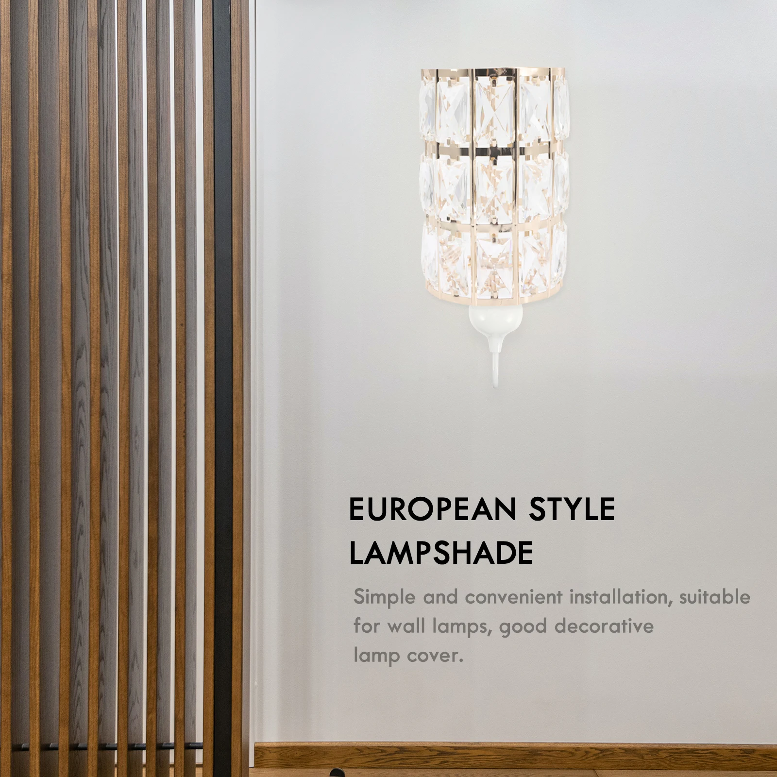 

Элегантный хрустальный настенный светильник в европейском стиле, абажур, крышка лампы, декоративная, не ослепляющая, прочная, простая установка, домашний отель, кафе