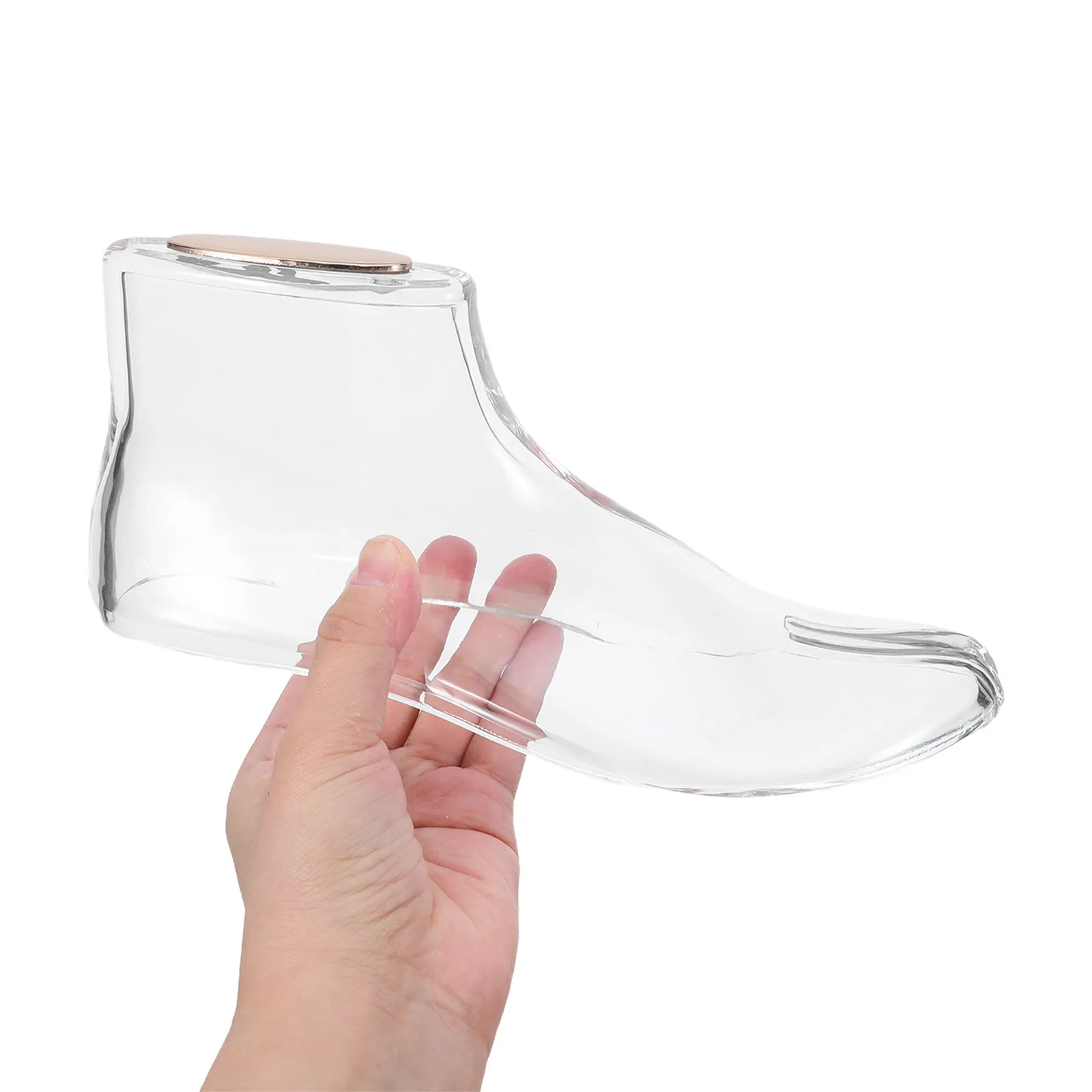 

Transparent Shoe Stand Acrylic Foot Support 9.5x4.1x3.2in Flat Boot Insert Retail Footwear Display Clear Shoe Holder Organizer