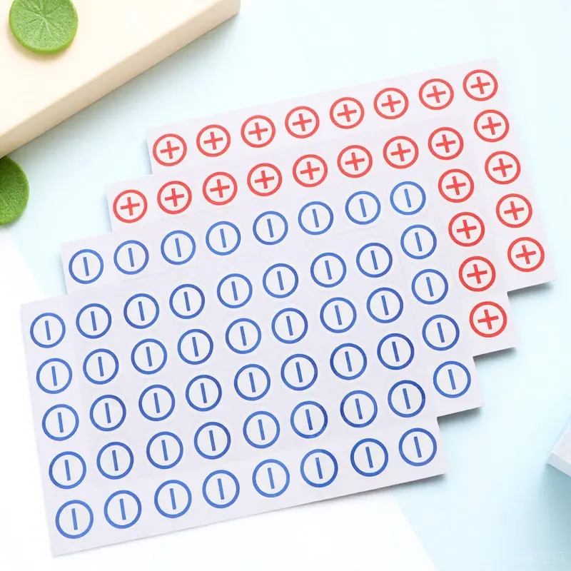 

4 Sheets Polarity Safety Decals Electrical Machine Warning Stickers Positive Negative Identification Labels for Electric Panels
