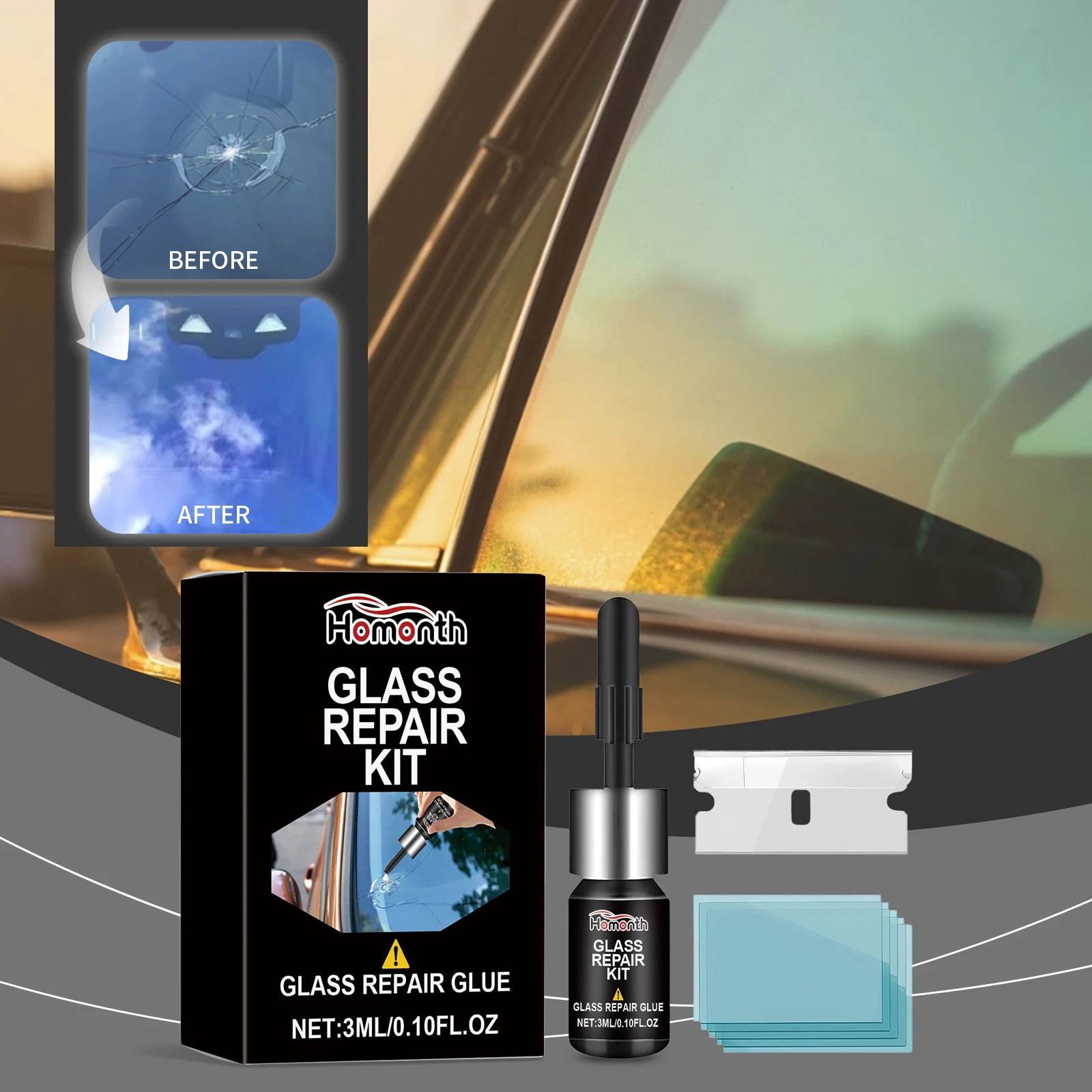 

Автомобильный УФ-клей, комплект для ремонта лобового стекла, экологически чистые инструменты для ремонта окон автомобиля, инструменты для ремонта царапин, трещин и чипсов, стекла