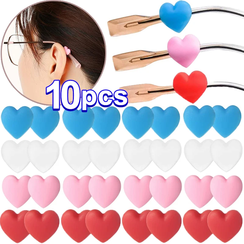 40PCS Silicone Anti-slip Holder For Glasses Accessory Ear Hook Sports Eyeglass Temple Tip Stoppers Glasses Anti-slip Accessory