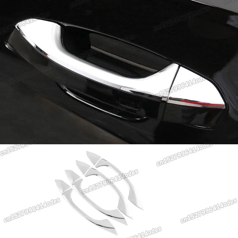 Блестящие Серебряные автомобильные дверные ручки для audi a6 a7 s6 s7 rs6 rs7 c8 2018 2019 2020 2021 2022, внешние аксессуары avant allroad