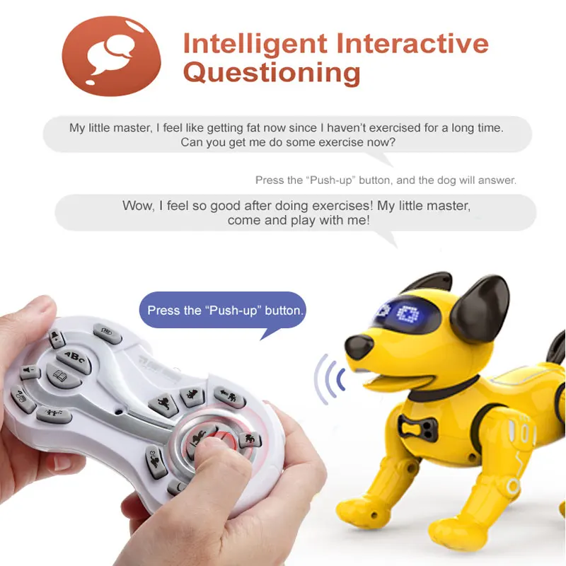 Funny RC Robot Electronic Dog Stunt Dog Voice Command Programmable Touch-sense Music Song Robot Dog Toys for Girls Children's