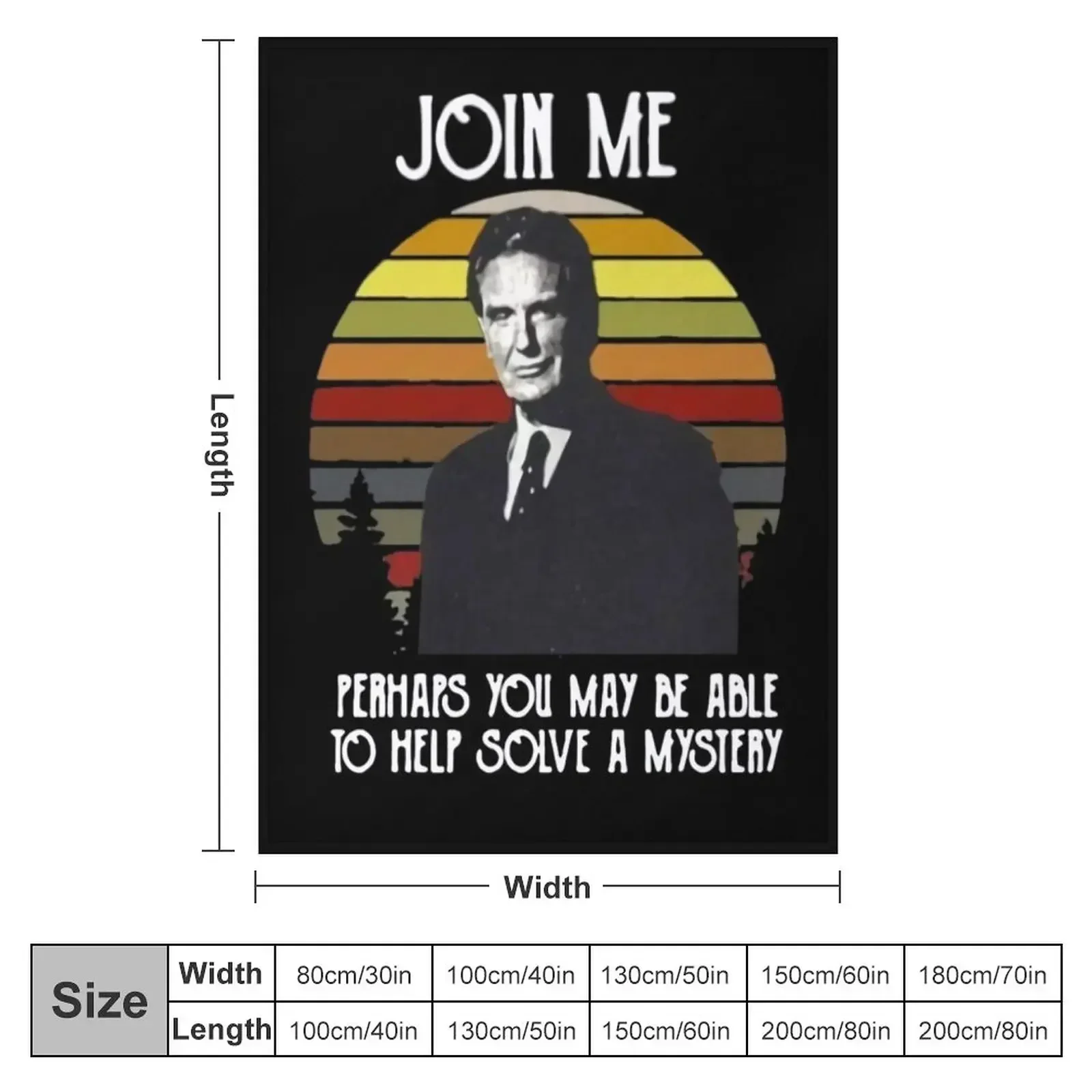 Join Me Perhaps You May Be Able To Help Solve A Mystery Throw Blanket couch cozy soft plush fuzzy picnic outdoor blanket