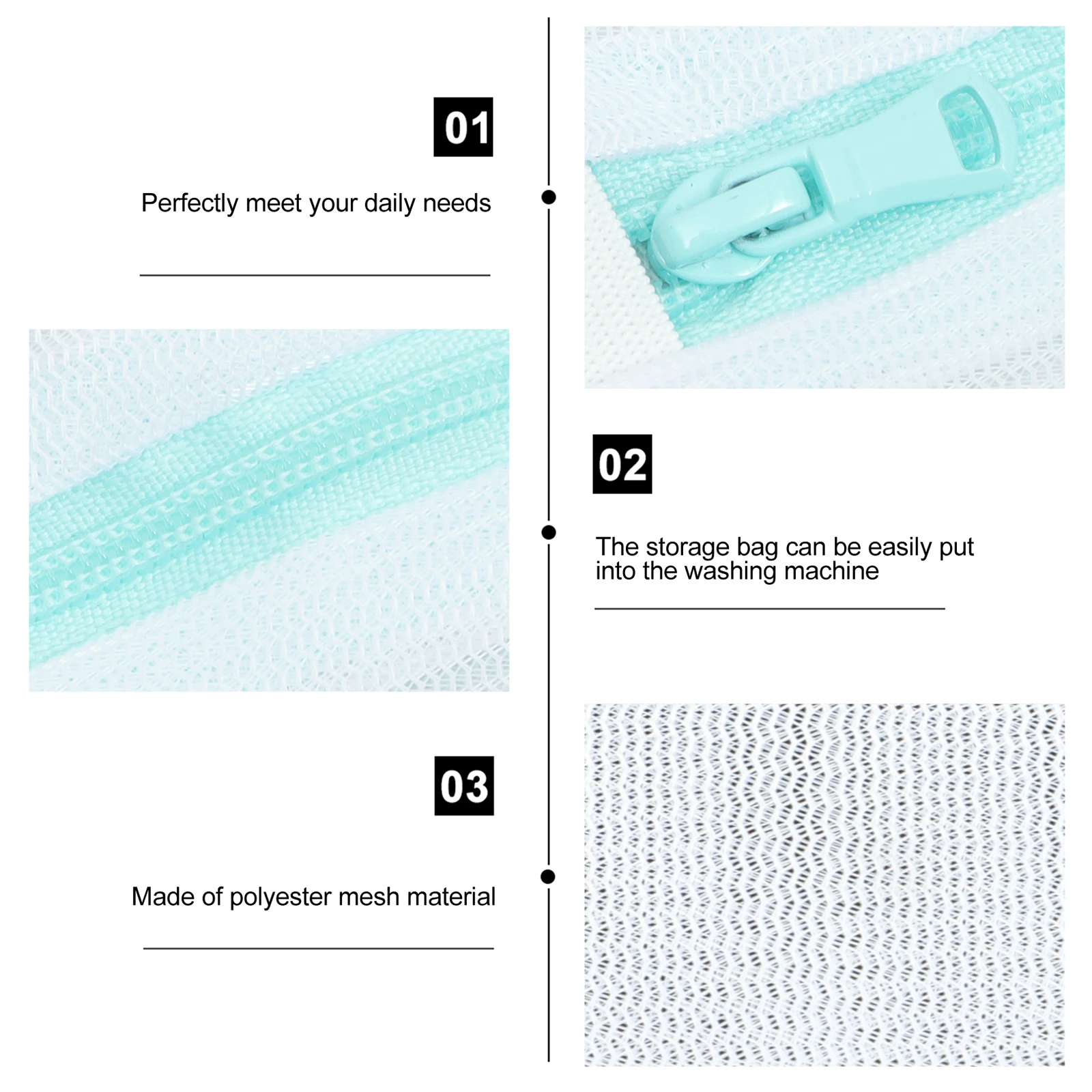 

2pcs Extra Large Mesh Laundry Bag for Washing Machine Polyester Sturdy Compact Wash Bag Protector for Bedding