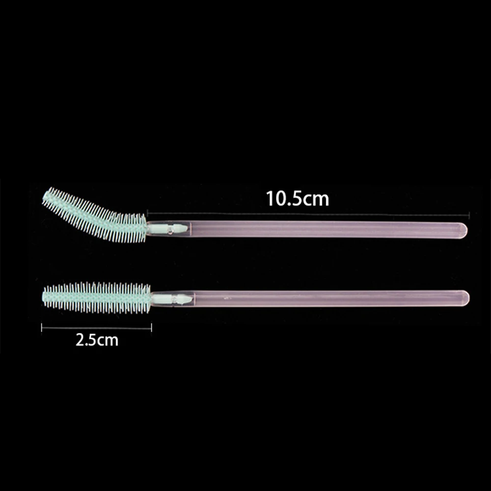 Aplicador de rímel desechable, cepillo de silicona de colores, 10 piezas, cepillo para cejas, peine, extensión de pestañas, herramientas de