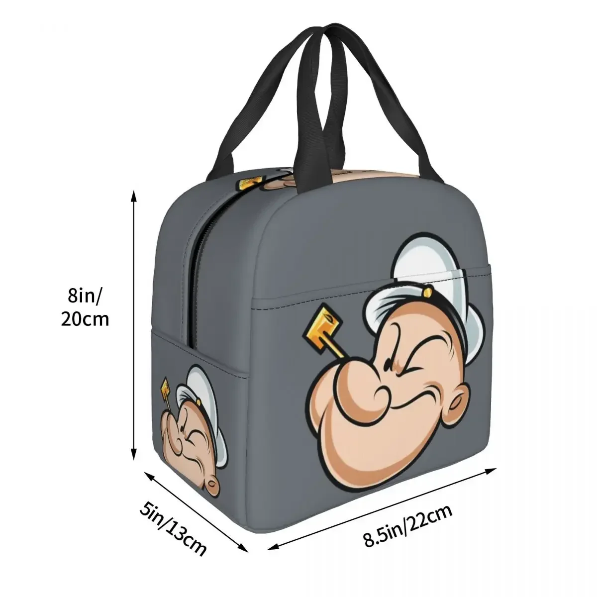 POPEYE THE SAILOR MAN Insulated Lunch Bags Portable Picnic Bags Thermal Cooler Lunch Box Lunch Tote for Woman Work Children