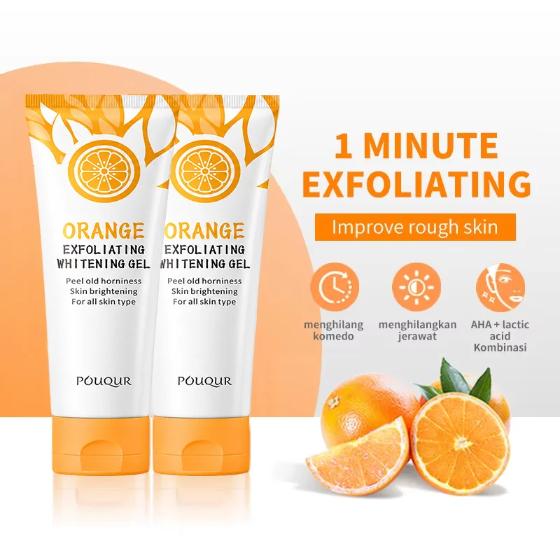 Orangefarbenes Peeling-Gel, Entferner abgestorbener Flecken, Aufhellung der Peeling, 50 g, sanfte Reparatur, Peeling, Aufhellung, feuchtigkeitsspendende Feuchtigkeitscreme, koreanische Hautpflege