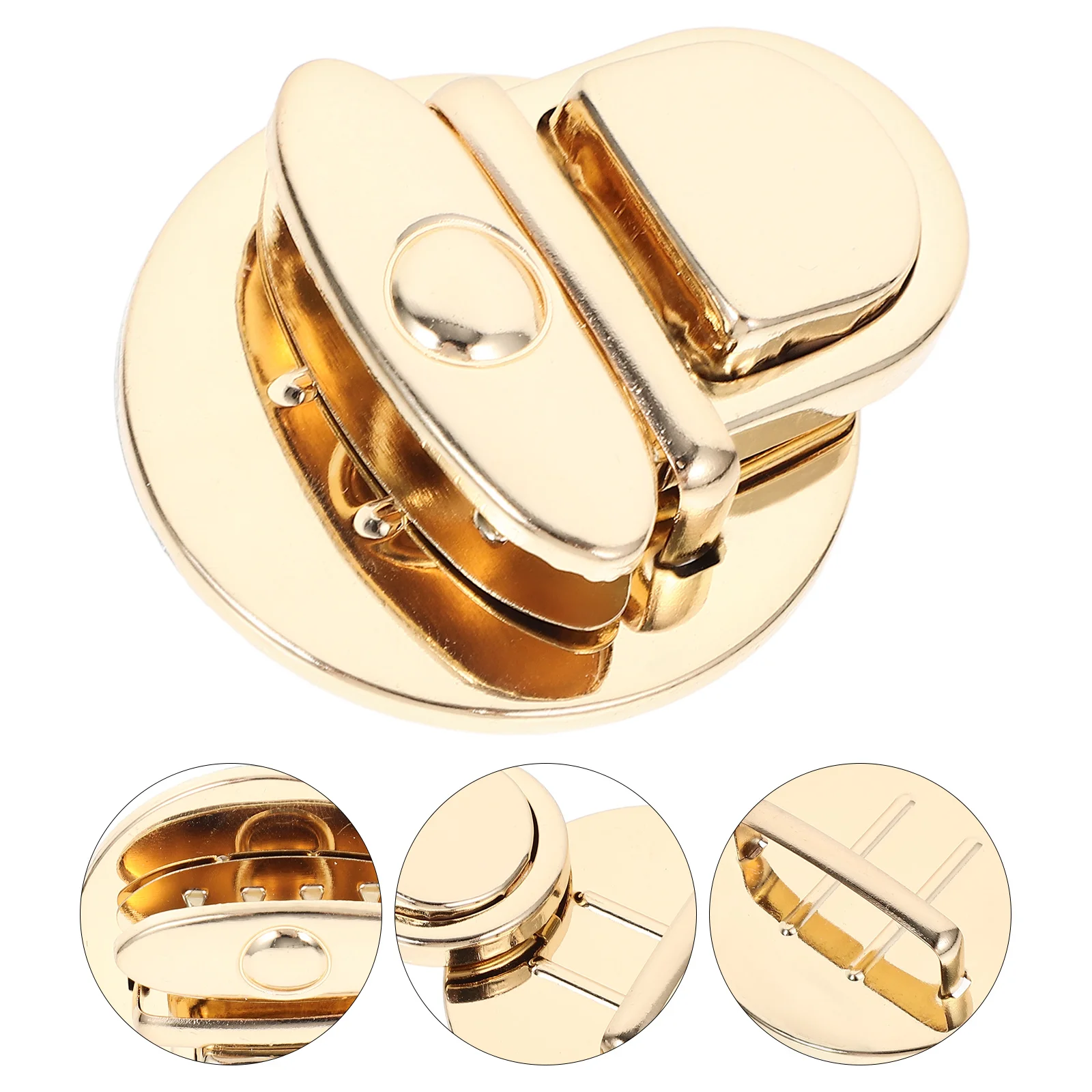 

10Pcs Iron Press Locks Round Bag Clasps Lightweight Secure Closure for Wallets Purses Totes DIY Bag Making Supplies Decorative