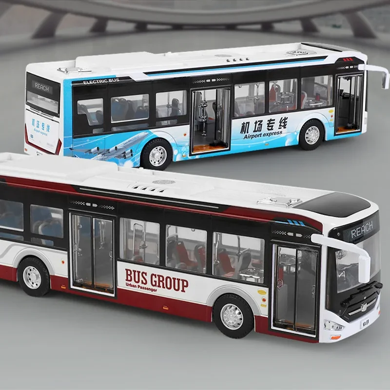 Novo ônibus de energia liga ônibus modelo ônibus deslizante som e luz crianças presente natal aeroporto brinquedos