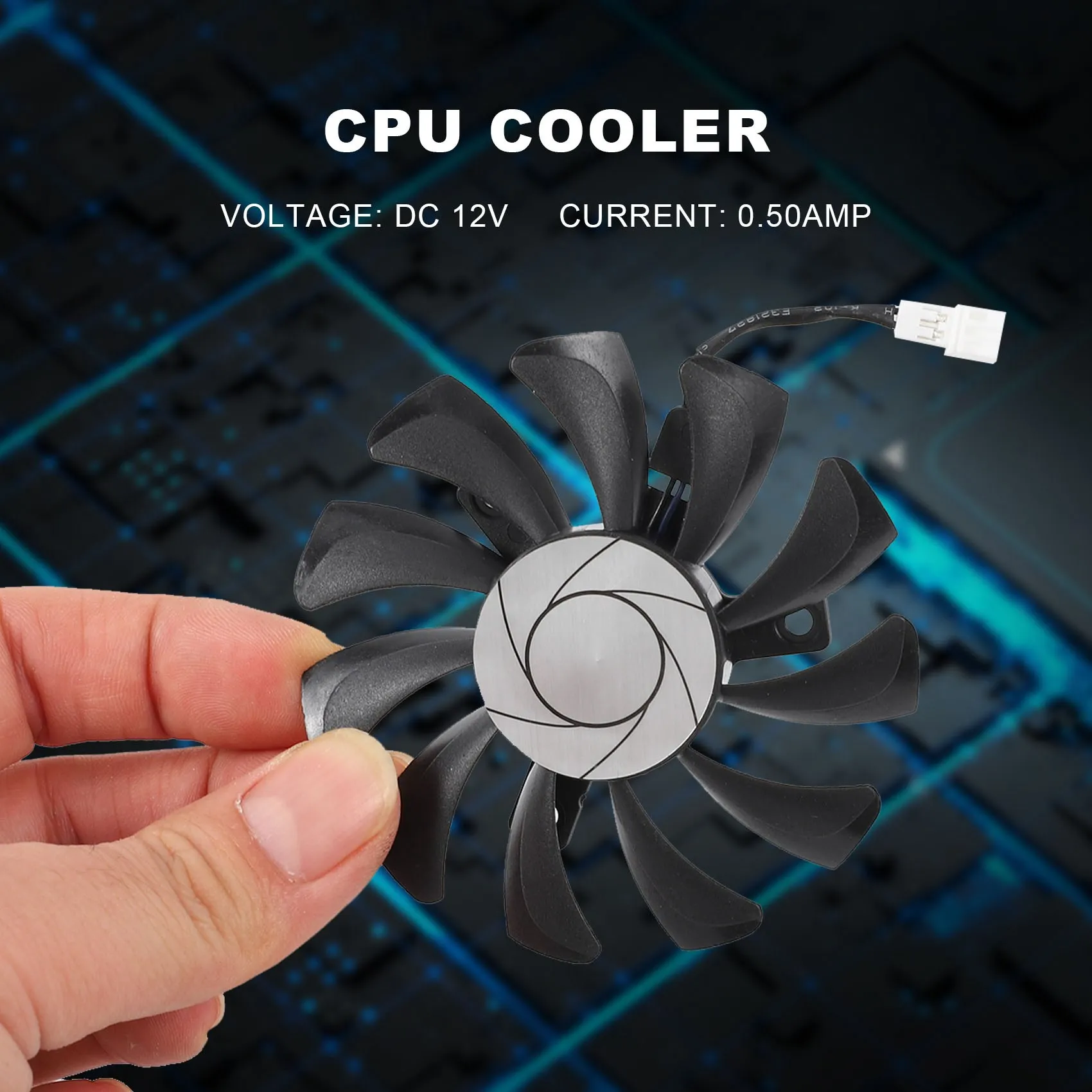 HA8010H12F-Z 75MM 2Pin GTX1050Ti GPU Cooler DUAL Fan dla GTX 1050Ti