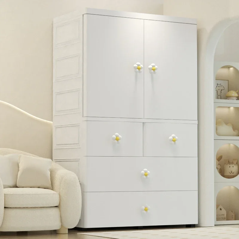 Thickened extra large baby children's wardrobe bedroom household clothes storage cabinet simple wardrobe sorting storage box