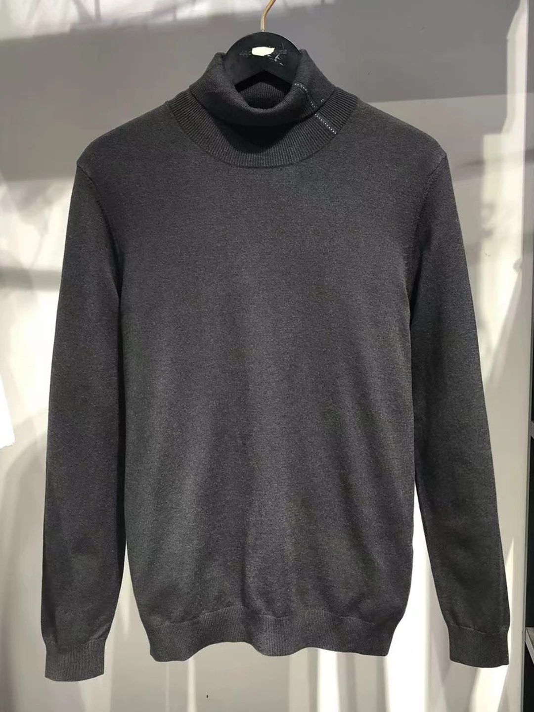 

JJ Home Men's High Ne Knitted Sweater Wool Blend Base Layer irt Autumn Winter Sle Casual Comfortable Breathable