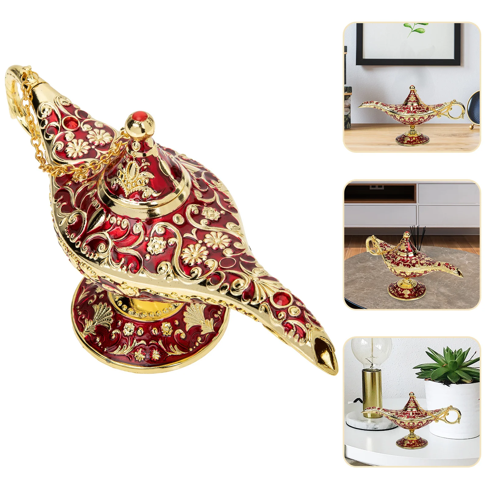 

Indian Style Zinc Alloy Incense Burner Creative Hollow Carved Censer Ornament for Bedroom Yoga Sauna Desktop Decoration Home