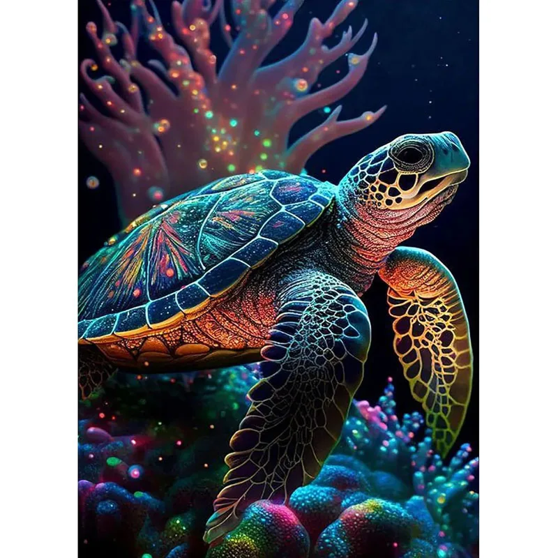 

Sunature AB Diamond Painting Art Full Square Round Drills Turtle Diamond Painting Kits (5-10 AB Colors)