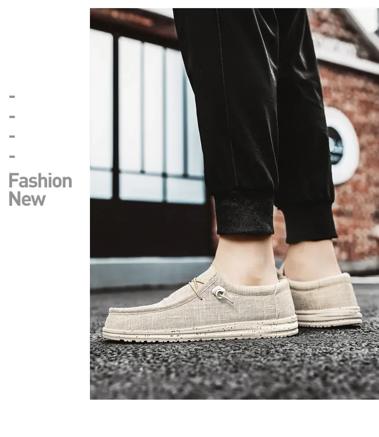 Männer 2024 neue Freizeit Turnschuhe Frühling Sommer atmungsaktive leichte Outdoor-Segeltuchs chuhe große Herren schuhe Walking Loafers – Detail 10