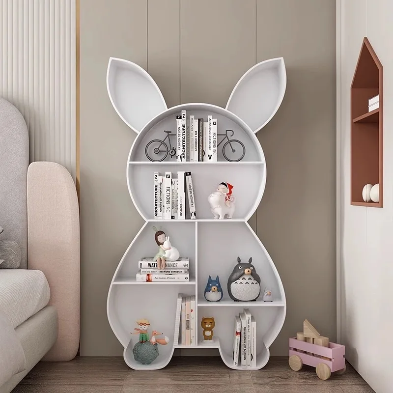 Bookshelf animal shape rabbit children's room toy storage rack simple multi-layer bookcase