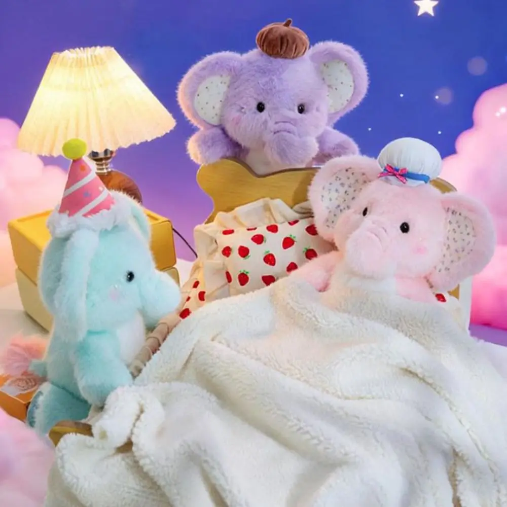 Soffice elefante bambola di peluche morbido placare cartone animato elefante giocattoli di peluche 33 cm collezione elefante giocattoli di peluche bambini compleanno Natale