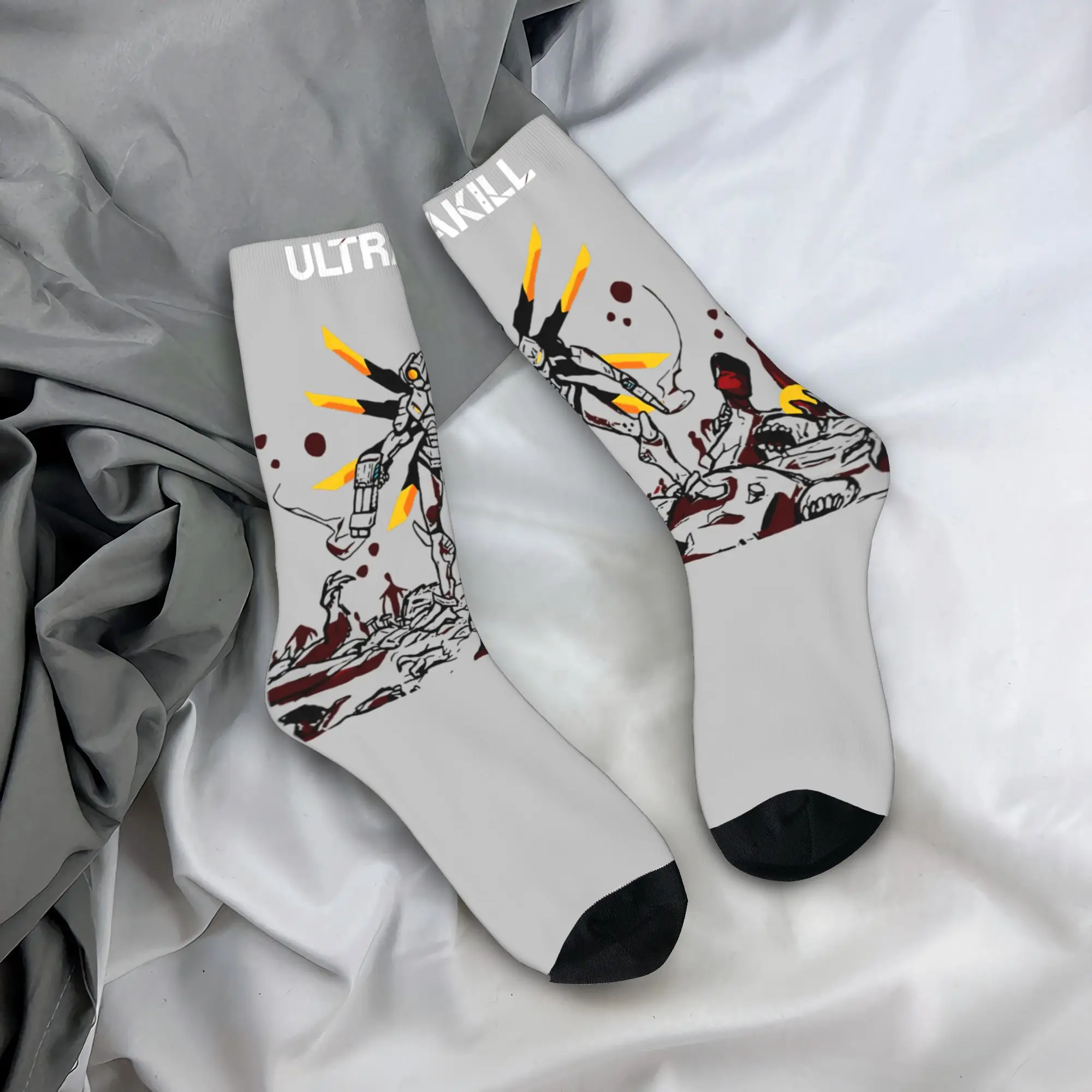 

Мужские носки унисекс, чулки для видеоигр Ultrakill, нескользящие качественные носки, осенние модные дизайнерские спортивные носки для бега