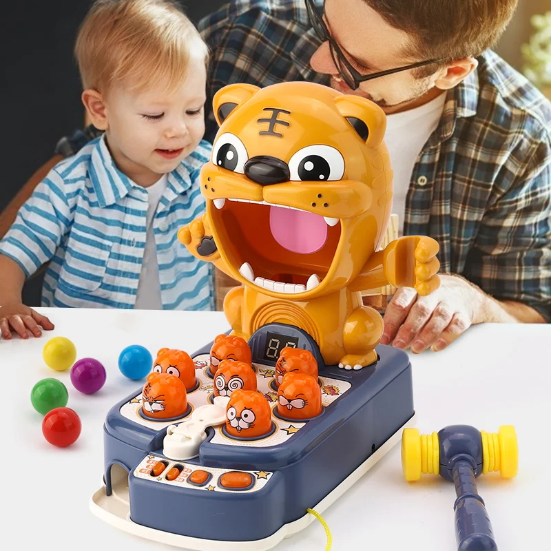 Tiger Hammering Hamster Interactive Learning Pounding Kids Children Puzzle Toy