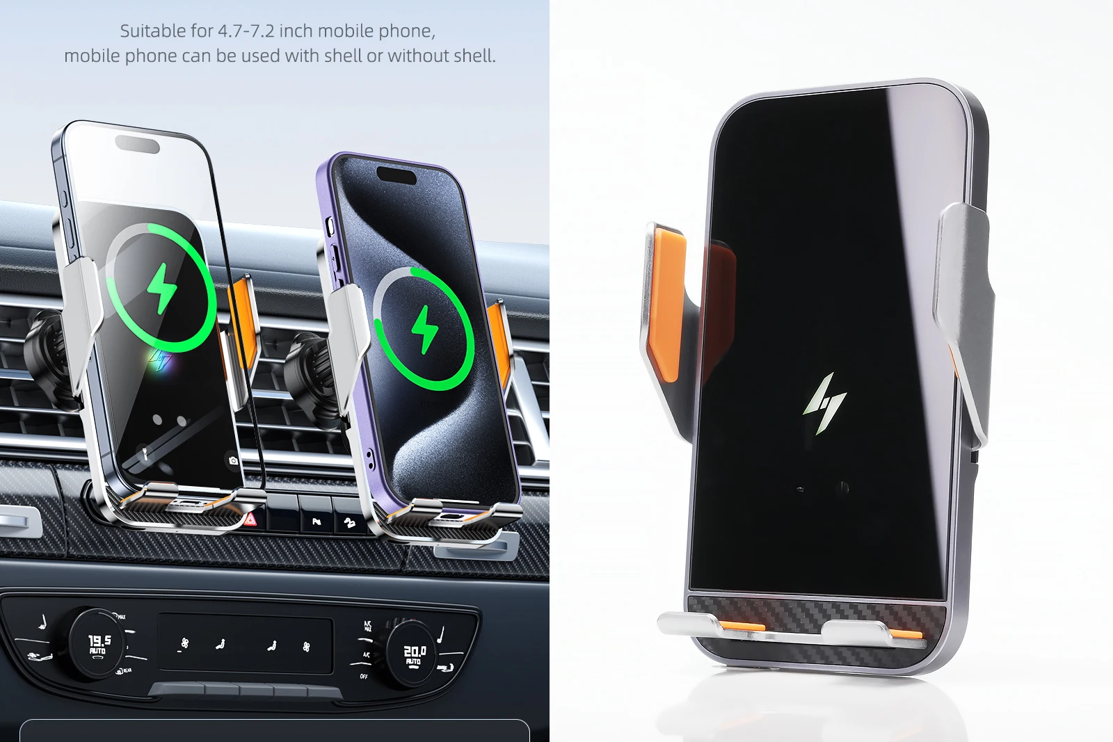Für Mercedes-Benz CLS C257 2019-2023 AMG 450 Spezielle Auto Telefon Halter Basis Drahtlose Lade Halter Auto MagSafe halter Ladegerät – Detail 25