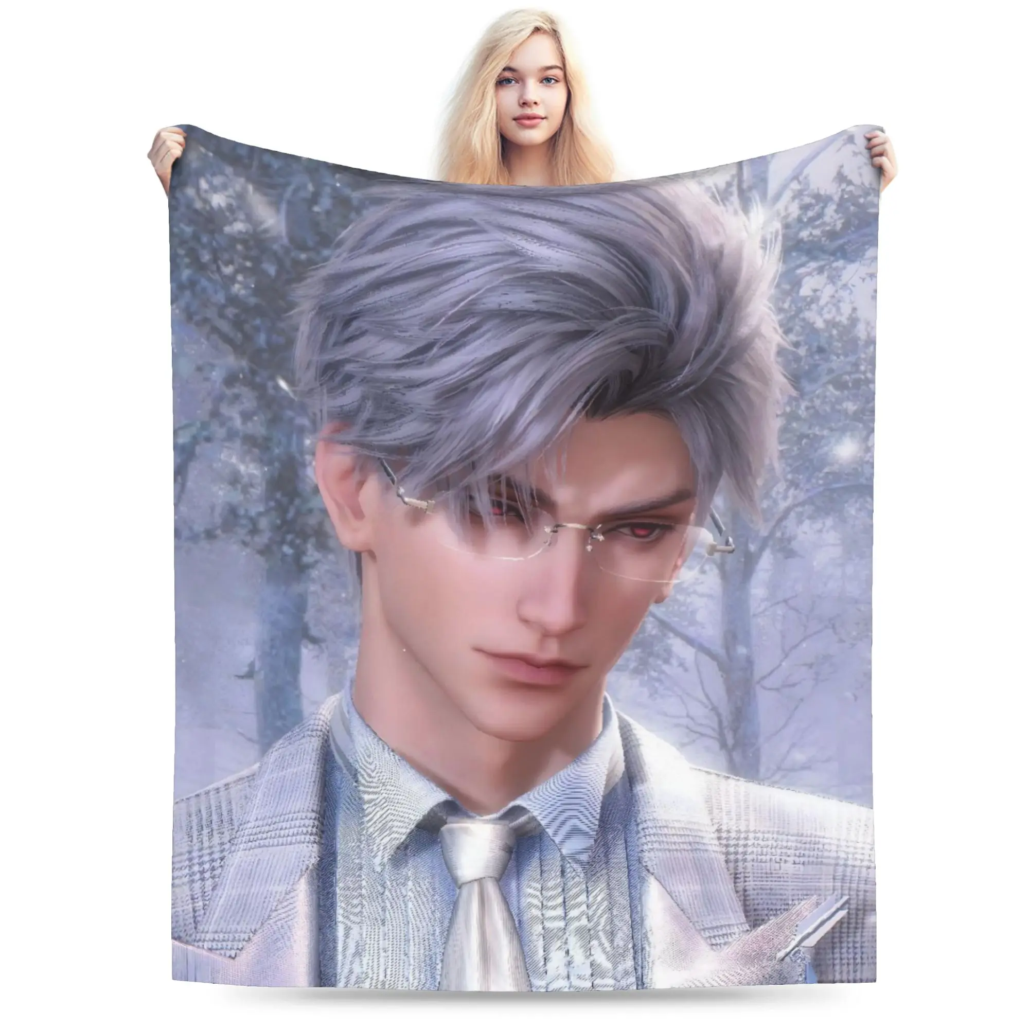Love And Deepspace Sylus Blankets Flannel Spring Autumn  Multi-function Super Soft Throw Blankets for Bedding Office Rug Piece