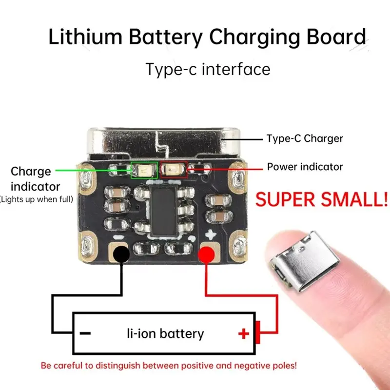 แผงป้องกันการชาร์จแบตเตอรี่ MCGS-Li (5 ชิ้น) 3.7V 4.2V 18650 ชนิด Type-C ป้องกันไฟฟ้าลัดวงจร