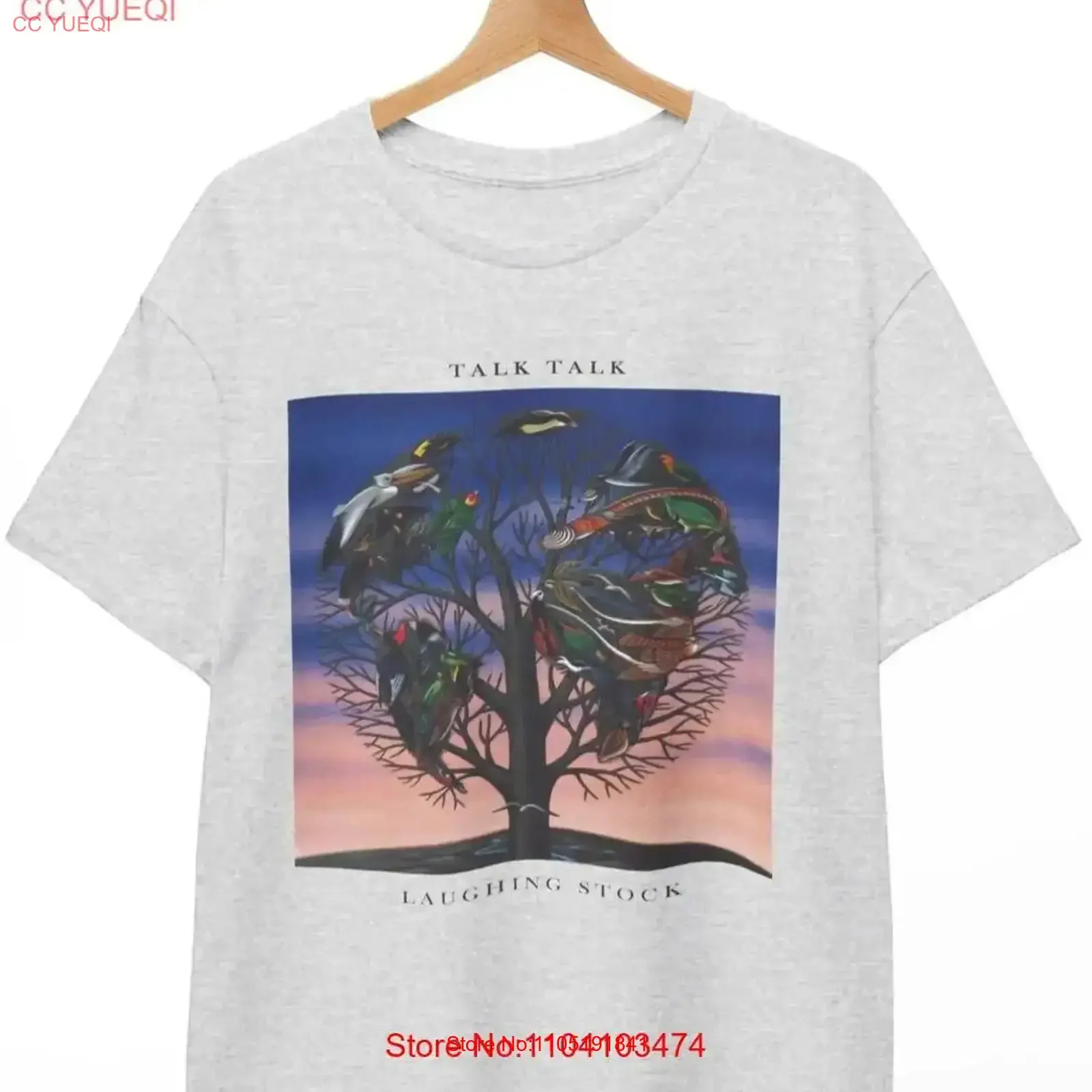 Talk T Shirt Laughing Stock Music band rock punk  vintage Washed fashion Casual Soft Top For Everyday Wear Breathable Versatile