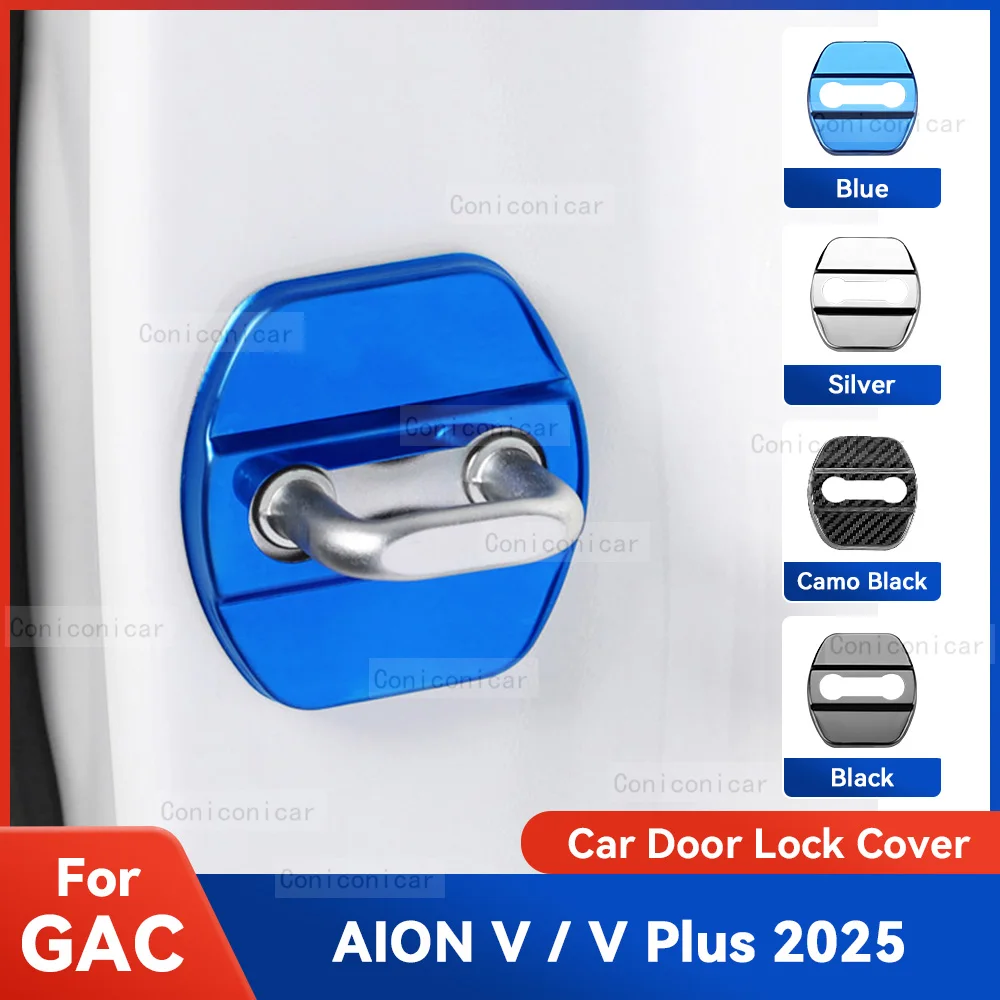 

Auto Car Door Lock Protect Cover Emblems Case Stainless Steel Decoration For GAC AION V Plus 2021-2025 Protection Accessories