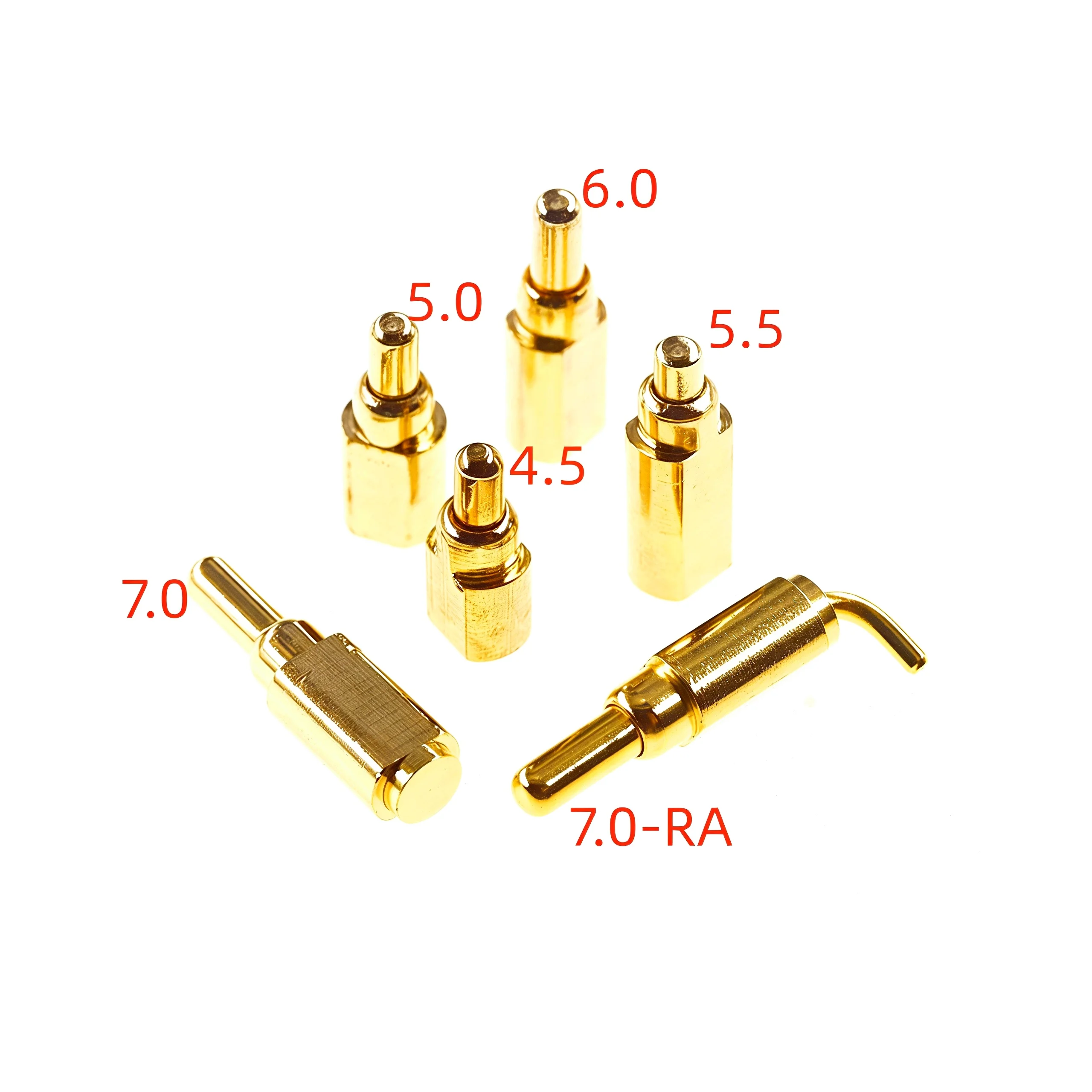 Ultra Low Profile 1.5mm Height Horizontal Pogo Pin Right Angle SMT 4.5mm to 7mm Length 1A Probe Spring Loaded Gold Plated for El