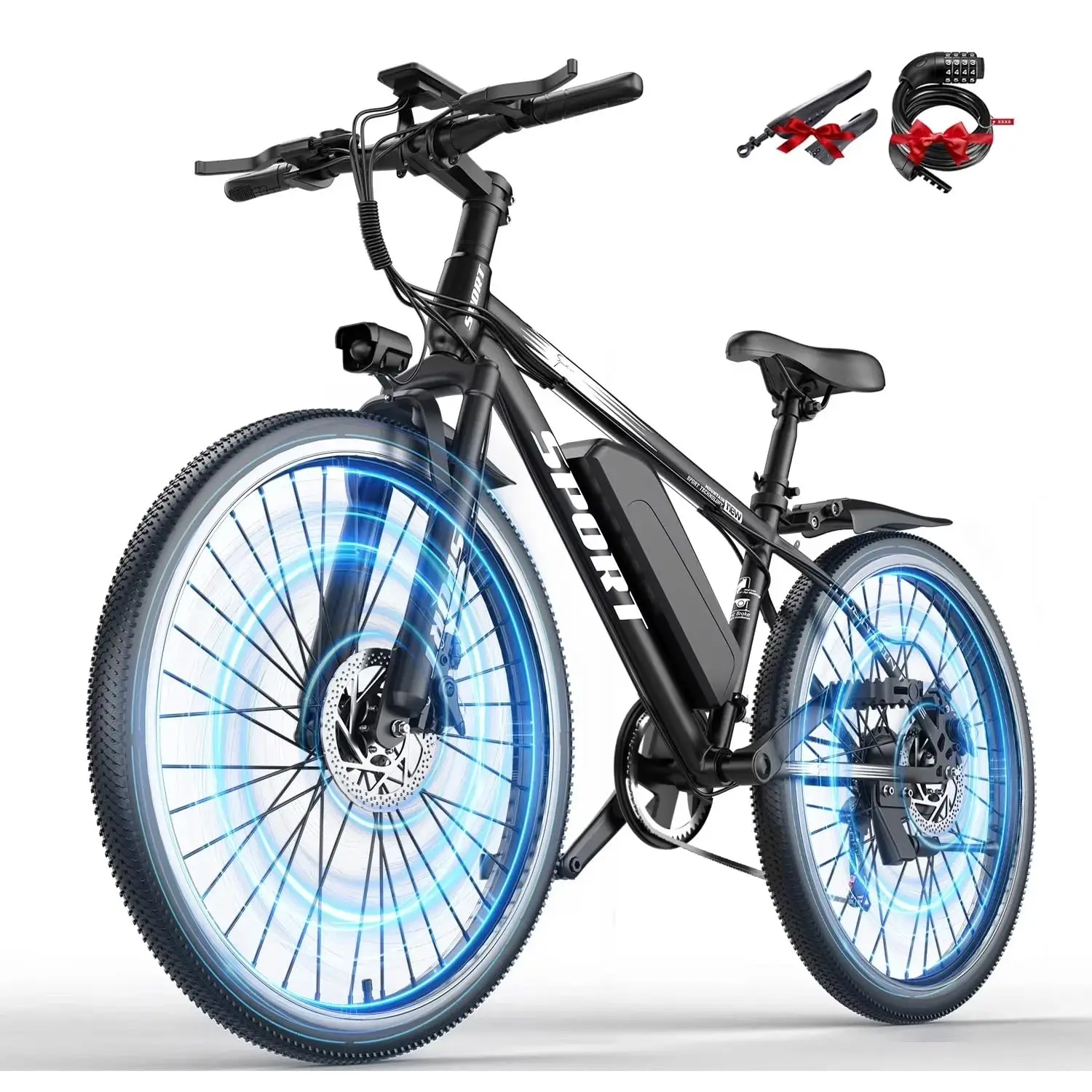 1500W Peak Electric Mountain Bike 7-Speed Adults Teens Off-Road, Customized