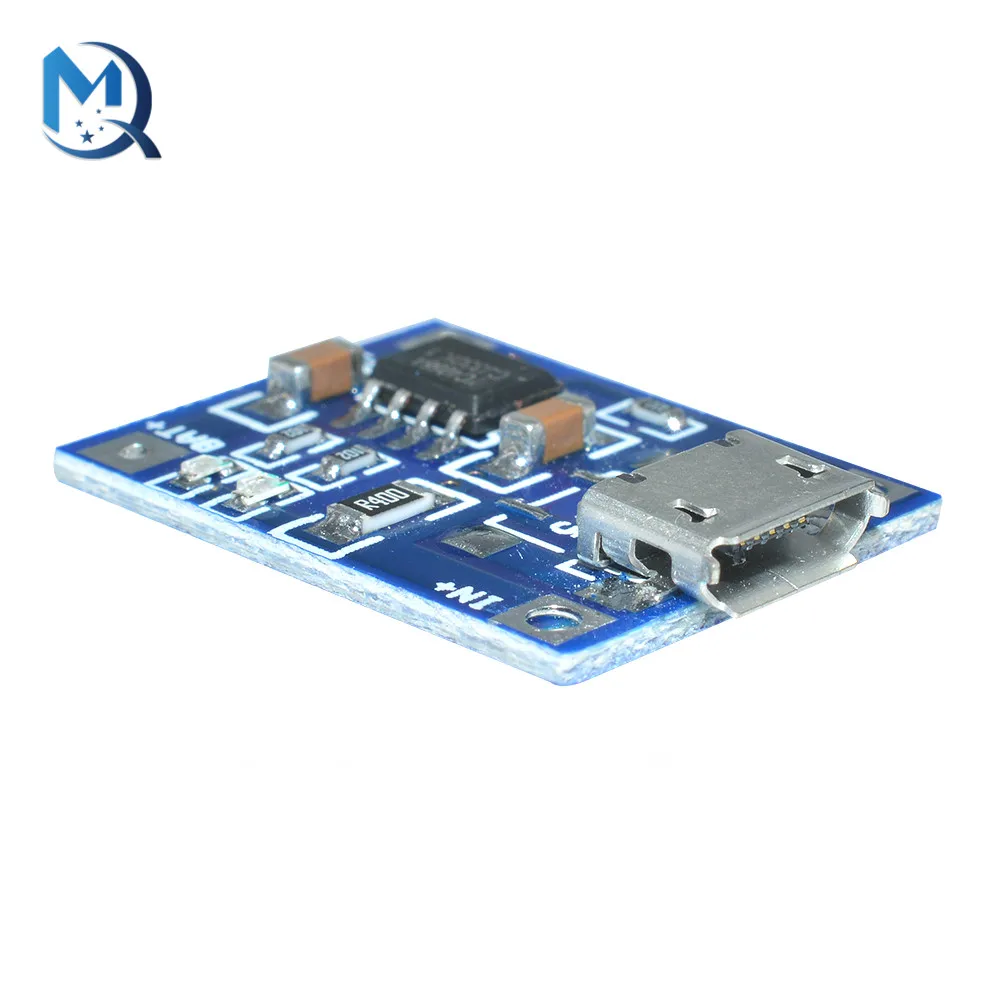 Micro USB 5V 1A 18650 TP4056 Lithium Battery Charger Module Charging Board With Protection Dual Functions 1A Li-ion