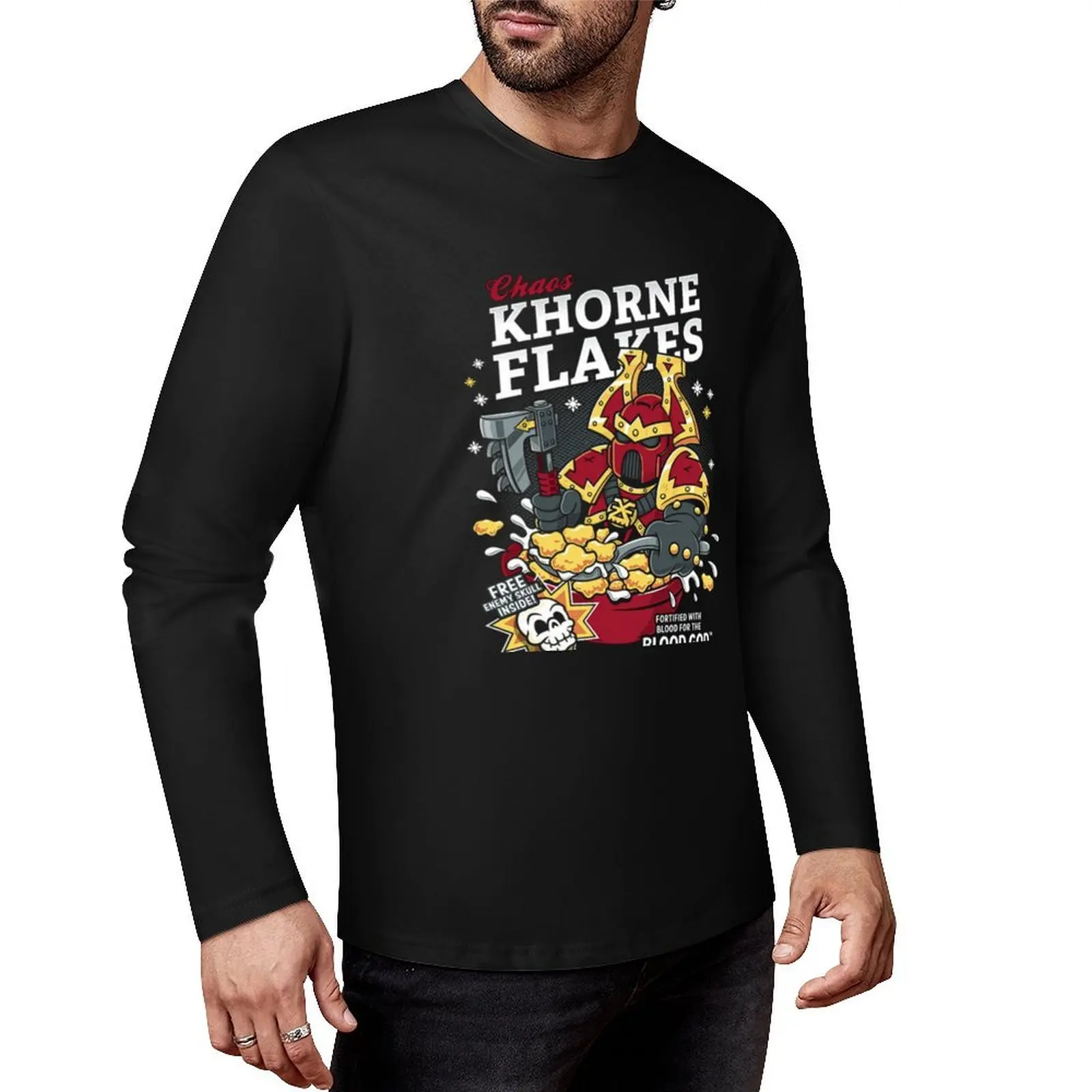 

Chaos Khorne Flakes Classic Essential Long T-Shirt boys t shirts tees fruit of the loom mens t shirts