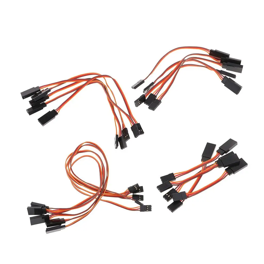 5 Pieces 3 pinos macho para fêmea Servo Extension Lead Cord Cabo para Futaba JR