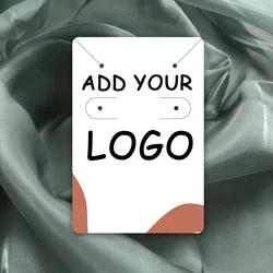 100 Uds. Personalizar joyería pendiente paquete logotipo personalizado blanco marrón papel collar titular tarjeta de exhibición tarjeta personalizar tamaño