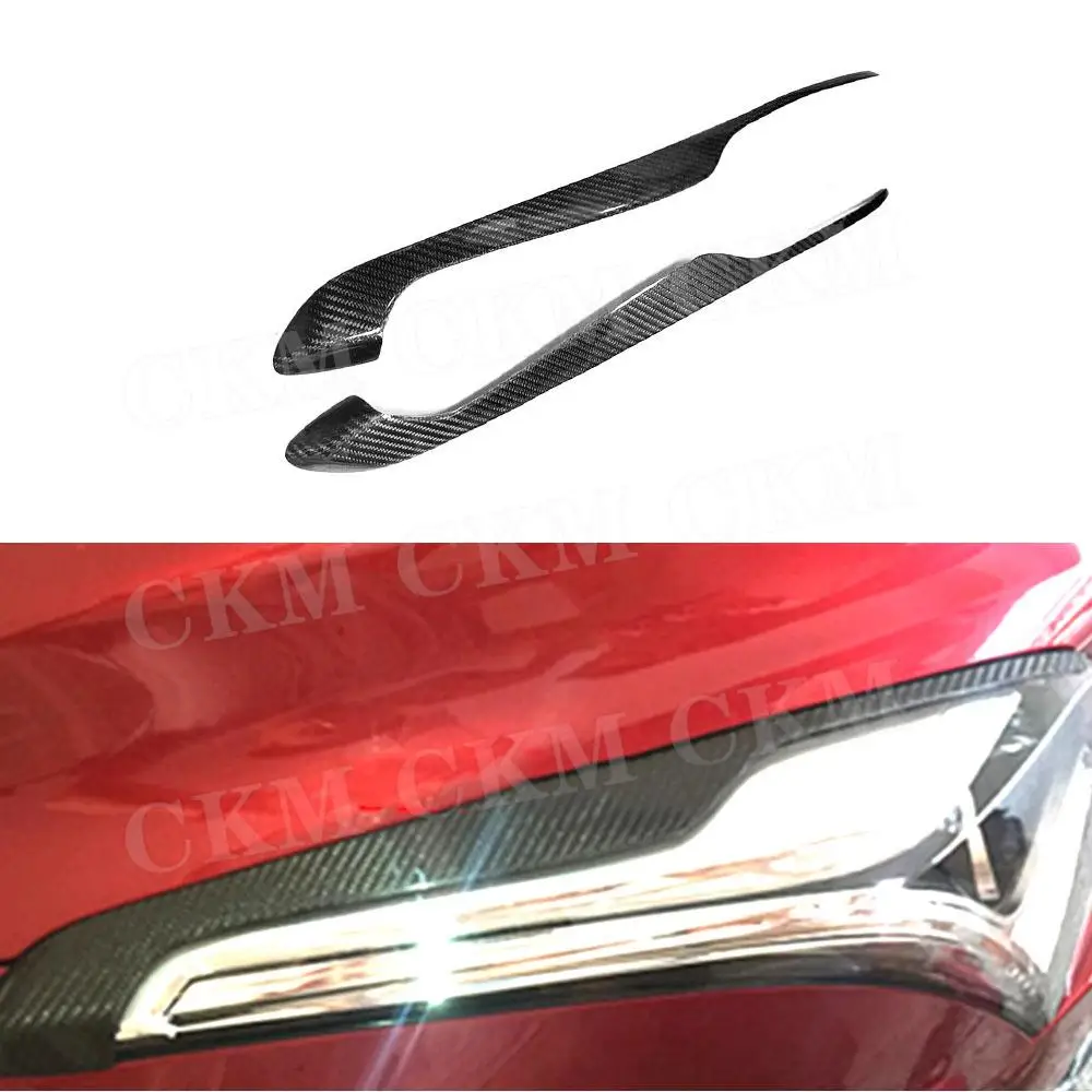 

Carbon Fiber Bodykits for Cadillac ATS 2013-2019 Car Front Bumper Headlights Eyebrow Eyelid Trim Cover Stickers Accessories