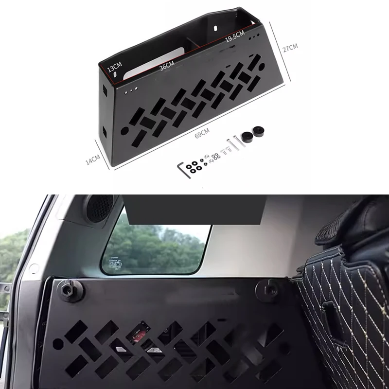 For 07-23 Toyota FJ Cruiser rear Trunk storage box aluminum alloy material for storing sundries neatly Side window storage