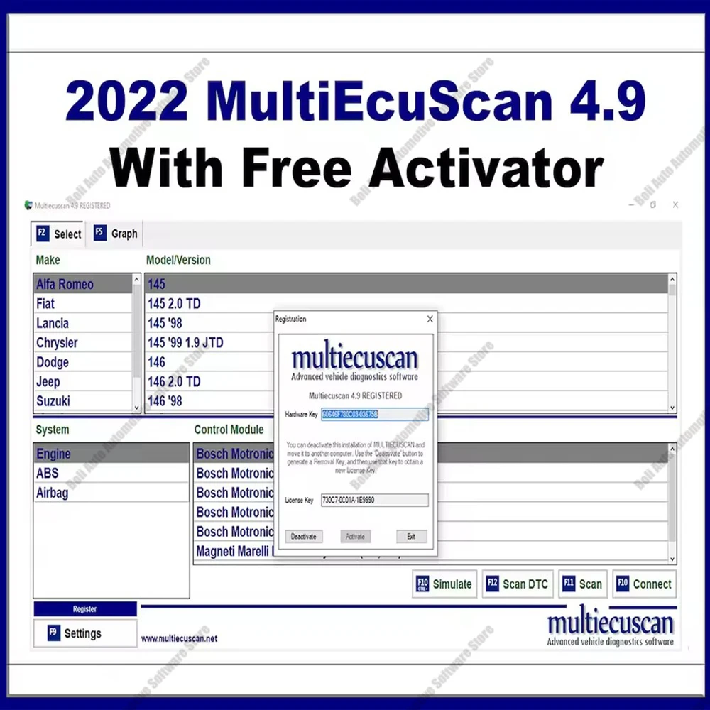 

2025 Car Multiecuscan V4.9 For Fiat，Chrysler，Dodge，Jeep，Suzuki Scanner Software 4.9Work With ELM327 / OBD II Diagnostic Tool