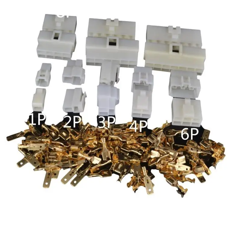 63 Series Electrical Wire Connector Kit High Conductivity Gold Plated Terminals Multiple Pin Sizes for Marine Wiring Maintenanc