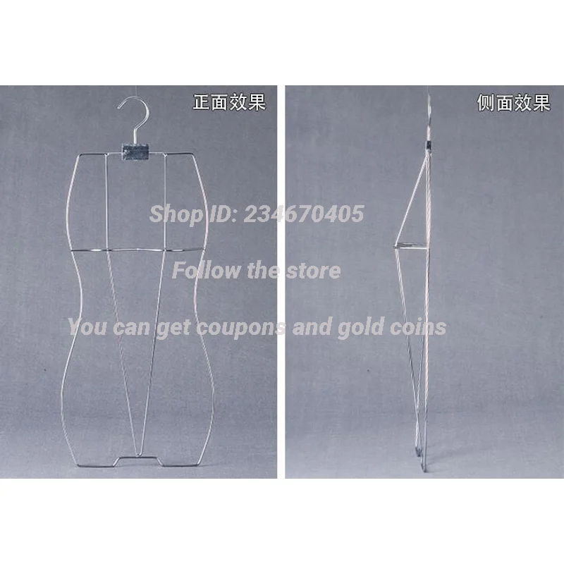 Metal Swimming Hanger for Adult and Children, Mannequins Cloth, Three-Dimensional, Bust Underwear Shelf Hanging, D353, 10 PCs/Lo